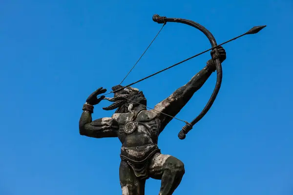 stock image AGUADAS, COLOMBIA - JANUARY 15, 2024: Cacique Pipinta monument at the historical heritage town of Aguadas located at the Caldas department in Colombia.