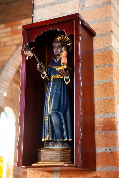 stock image AGUADAS, COLOMBIA - JANUARY 15, 2024: Famous miraculous statuette of San Antonio de Arma in the corregimiento of Arma at the Municipality of Aguadas in Caldas, Colombia.