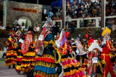 San Martin Chalchicuautla, San Luis Potosi, Meksika 1 Kasım 2024: San Luis Potosi eyaletinin San Martin Chalchicuautla kasabasında Xantolo geleneksel kutlaması. Kadın Geçit Törenleri Günü.