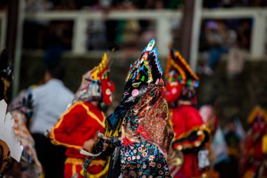 San Martin Chalchicuautla, San Luis Potosi, Meksika 1 Kasım 2024: San Luis Potosi eyaletinin San Martin Chalchicuautla kasabasında Xantolo geleneksel kutlaması. Kadın Geçit Törenleri Günü.