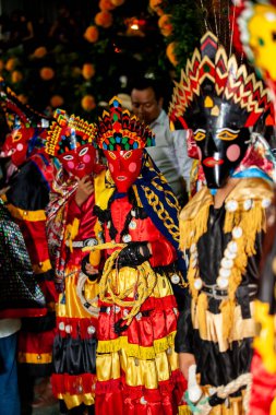 San Martin Chalchicuautla, San Luis Potosi, Meksika 1 Kasım 2024: San Luis Potosi eyaletinin San Martin Chalchicuautla kasabasında Xantolo geleneksel kutlaması. Kadın Geçit Törenleri Günü.