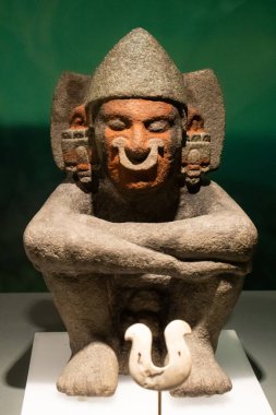 Mexico City, Meksika 12 Kasım 2024: Patecatl şifa ve doğurganlık tanrısı ve peyote 'nin kaşifi ve pulque kökü lordu..