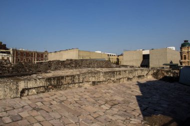Mexico City, Meksika 12 Kasım 2024: Mexico City 'deki Templo Belediye Başkanı kazı alanı ve Müzesi.