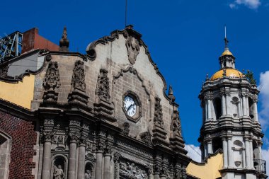 Detail of the old Basilica of Guadalupe known as Expiatory Temple of Christ the King in Mexico City. clipart