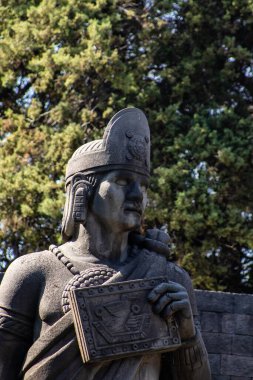 Mexico City, Meksika - 15 Kasım 2024: Chapultepec 'teki Nezahualcoyotl Anıtı Sanatçı Luis Ortiz Manastırı.