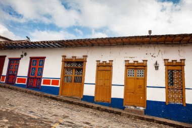 Antioquia, Kolombiya 'daki sömürge şehri Concepcion' un güzel sokakları.