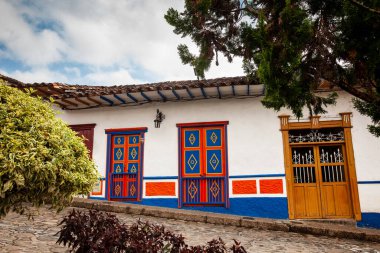 Antioquia, Kolombiya 'daki sömürge şehri Concepcion' un güzel sokakları.