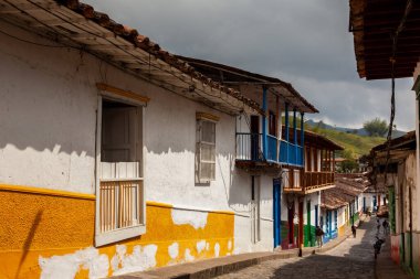 Antioquia, Kolombiya 'daki sömürge şehri Concepcion' un güzel sokakları.