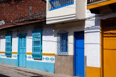 Antioquia, Kolombiya 'daki sömürge şehri Concepcion' un güzel sokakları.