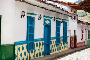 Antioquia, Kolombiya 'daki sömürge şehri Concepcion' un güzel sokakları.