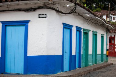 Antioquia, Kolombiya 'daki sömürge şehri Concepcion' un güzel sokakları.