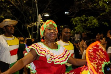 Cali, Kolombiya - 29 Eylül 2025. Pasto 'daki Biyolojik Çeşitlilik Haftası' nın açılışına Pasto 'dan davet edilen Beyaz ve Kara Geçit.