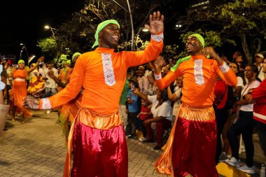 Cali, Kolombiya - 29 Eylül 2025. Pasto 'daki Biyolojik Çeşitlilik Haftası' nın açılışına Pasto 'dan davet edilen Beyaz ve Kara Geçit.