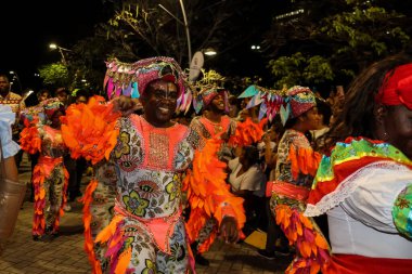 Cali, Kolombiya - 29 Eylül 2025. Pasto 'daki Biyolojik Çeşitlilik Haftası' nın açılışına Pasto 'dan davet edilen Beyaz ve Kara Geçit.