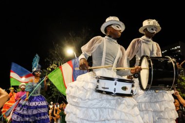 Cali, Kolombiya - 29 Eylül 2025. Pasto 'daki Biyolojik Çeşitlilik Haftası' nın açılışına Pasto 'dan davet edilen Beyaz ve Kara Geçit.