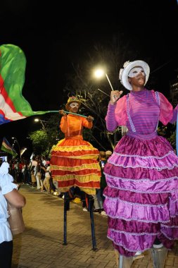 Cali, Kolombiya - 29 Eylül 2025. Pasto 'daki Biyolojik Çeşitlilik Haftası' nın açılışına Pasto 'dan davet edilen Beyaz ve Kara Geçit.