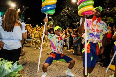 Cali, Kolombiya - 29 Eylül 2025. Pasto 'daki Biyolojik Çeşitlilik Haftası' nın açılışına Pasto 'dan davet edilen Beyaz ve Kara Geçit.