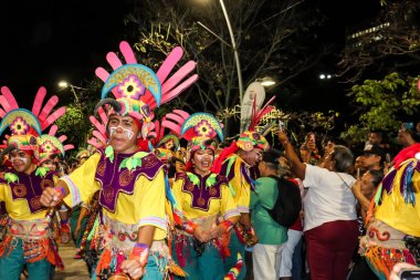 Cali, Kolombiya - 29 Eylül 2025. Pasto 'daki Biyolojik Çeşitlilik Haftası' nın açılışına Pasto 'dan davet edilen Beyaz ve Kara Geçit.