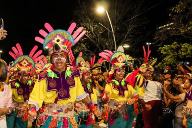 Cali, Kolombiya - 29 Eylül 2025. Pasto 'daki Biyolojik Çeşitlilik Haftası' nın açılışına Pasto 'dan davet edilen Beyaz ve Kara Geçit.