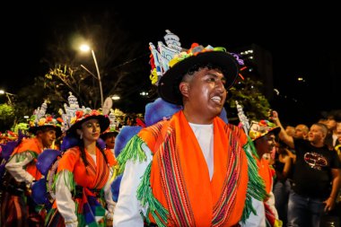 Cali, Kolombiya - 29 Eylül 2025. Pasto 'daki Biyolojik Çeşitlilik Haftası' nın açılışına Pasto 'dan davet edilen Beyaz ve Kara Geçit.