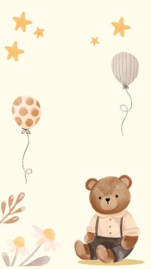 baby shower bear theme clipart