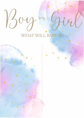 gender reveal boy or girl clipart