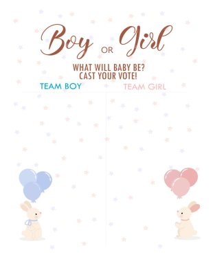 gender reveal boy or girl clipart