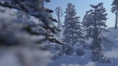 3D Noel ağacı yeni yıl 2023 mavi arka plan, modern animasyon