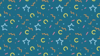 Çember üçgen şekilli ve soyut şekilli güzel animasyon desenleri