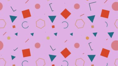 Çember üçgen şekilli ve soyut şekilli güzel animasyon desenleri