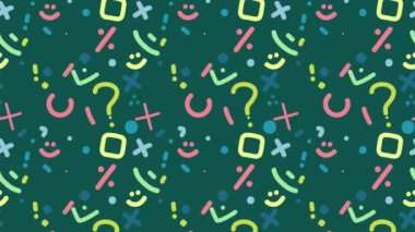 Çember üçgen şekilli ve soyut şekilli güzel animasyon desenleri