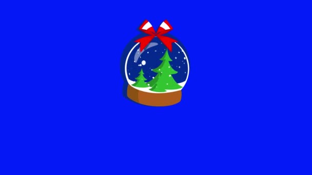 Christmas New Year 2023 Isolated Blue Background Modern Animated Live — Stock Video