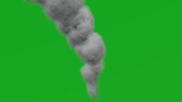 3D动画黑色燃烧火焰隔离绿色屏幕背景超高质量Chromakey 4K渲染效果 — 图库视频影像
