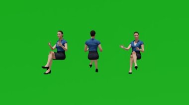 Yeşil ekranı izole kadın sitesi konuşmaları işe al