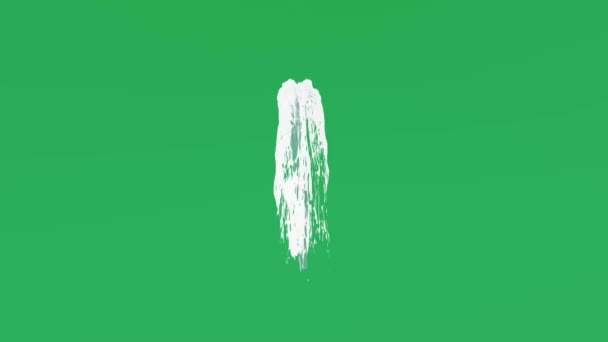 噴水効果緑の画面背景3Dレンダリングアニメーション隔離された緑の画面背景クロマキー3Dレンダリングアニメーション — ストック動画