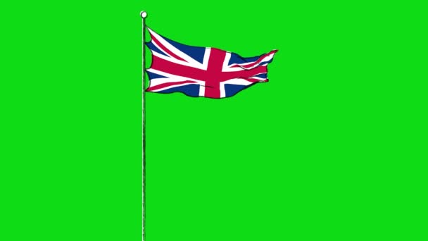 Σημαία Ηνωμένου Βασιλείου Seamless Κυματίζει Wind Σημαία Βίντεο — Αρχείο Βίντεο