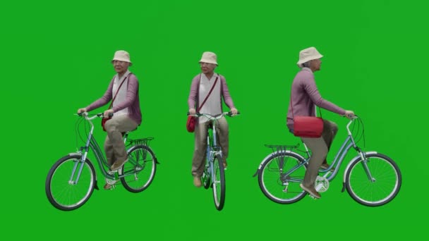 각도의 화면에서 자전거를 — 비디오