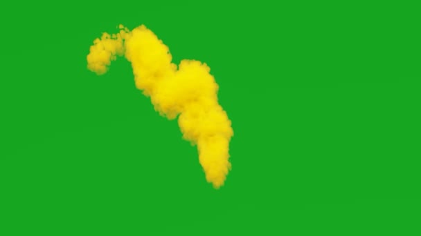 Yellow Smoke Green Screen Blowing Wind Animation Stock Video Footage by  ©central800 #643891102