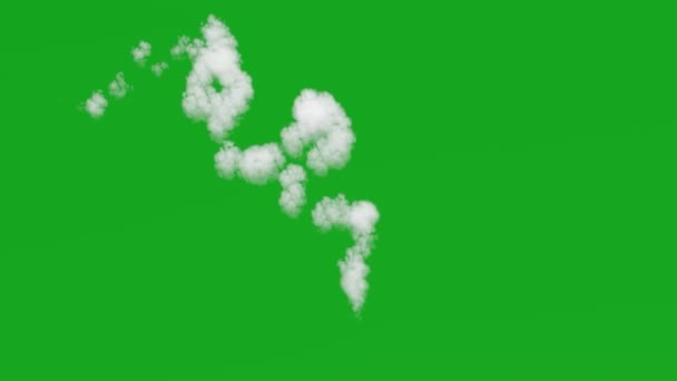 Λευκός Καπνός Φωτιά Πράσινη Οθόνη Καύση Και Καύση — Αρχείο Βίντεο