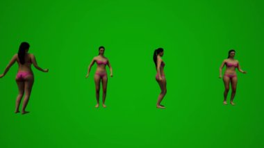 3D, güzel Amerikan kadınlarını yeşil perde arkasında dans ederken ve arkadaşlarıyla partide kutlama yaparken çekti.