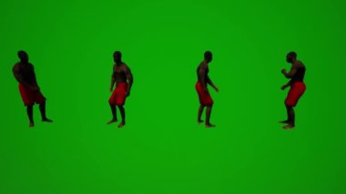 3D siyah cankurtaran botu yeşil ekranda yürüyor ve alışveriş yapıyor ve adaya birçok farklı açıdan yüksek kaliteli kroma sunuyor.