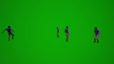 3D birkaç farklı Amerikalı öğrenci okul bahçesinde çalışıyor, oynuyor ve okuldaki arkadaşlarıyla çeşitli görüşler paylaşıyor.