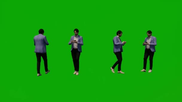Професор Університету Американський Університет Зелених Екранів Танцює Весело Проводить Зустрічі — стокове відео