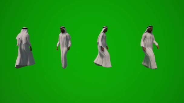 Kelompok Berbeda Uea Dan Muslim Arab Laki Laki Latar Belakang — Stok Video