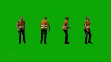 İnşaat işçisi yeşil ekran, çalışma, yürüyüş, dans, mobil, konuşma, oturma ve uyku inşaat işçisi yeşil ekran, çalışma, yürüyüş, dans, mobil, konuşma, oturma ve uyku