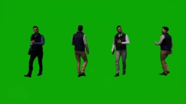 Öğrenci çocuk yeşil ekranı canlandırdı, yürüdü, dans etti, cep telefonuyla konuştu, alışveriş yaptı, oturdu, çeşitli eyaletlerde uyudu..