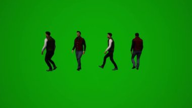 Öğrenci çocuk yeşil ekranı canlandırdı, yürüdü, dans etti, cep telefonuyla konuştu, alışveriş yaptı, oturdu, çeşitli eyaletlerde uyudu..