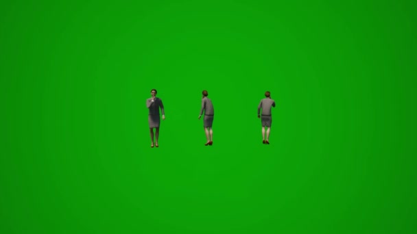 Kadın Çalışan Yeşil Ekran Dansı Arkadaşlarıyla Ofisi Kutluyor — Stok video