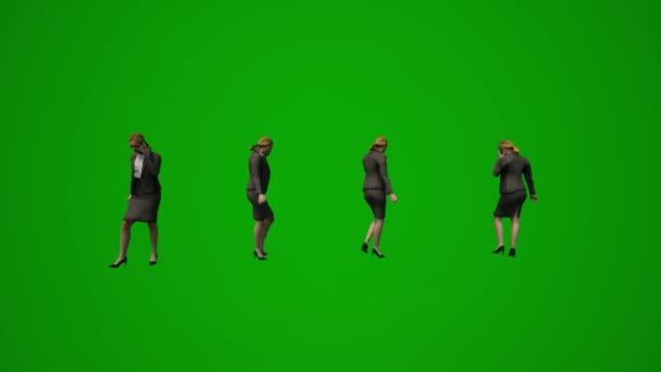 Κινούμενα Σχέδια Αρκετές Ευρωπαίες Συντονίστριες Green Screen Dancing Στο Φοιτητικό — Αρχείο Βίντεο