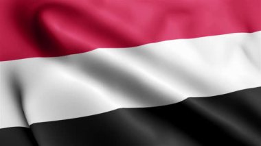 Rüzgarda sallanan Yemen Bayrağı videosu. Yemen Bayrak Dalgası Döngüsü rüzgarda sallanıyor. Gerçekçi Yemen bayrağı geçmişi. Yemen Bayrak Döngüsü Kapanışı 1080p Tam HD 1920X1080 görüntüsü. Yemen bayrak sallıyor. Ulusal 3d Yemen